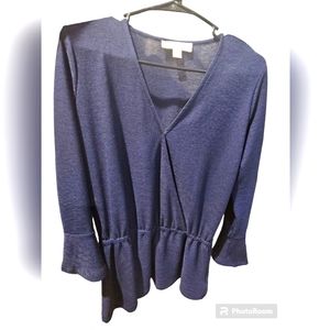 Micheal Kors Navy Blouse